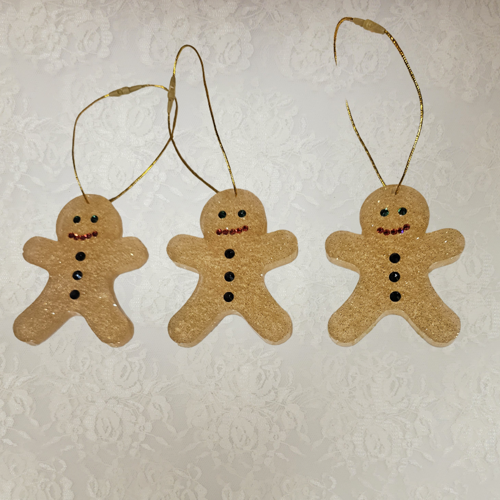 Gingerbread Men, 18 Pack, Embellished Ornaments