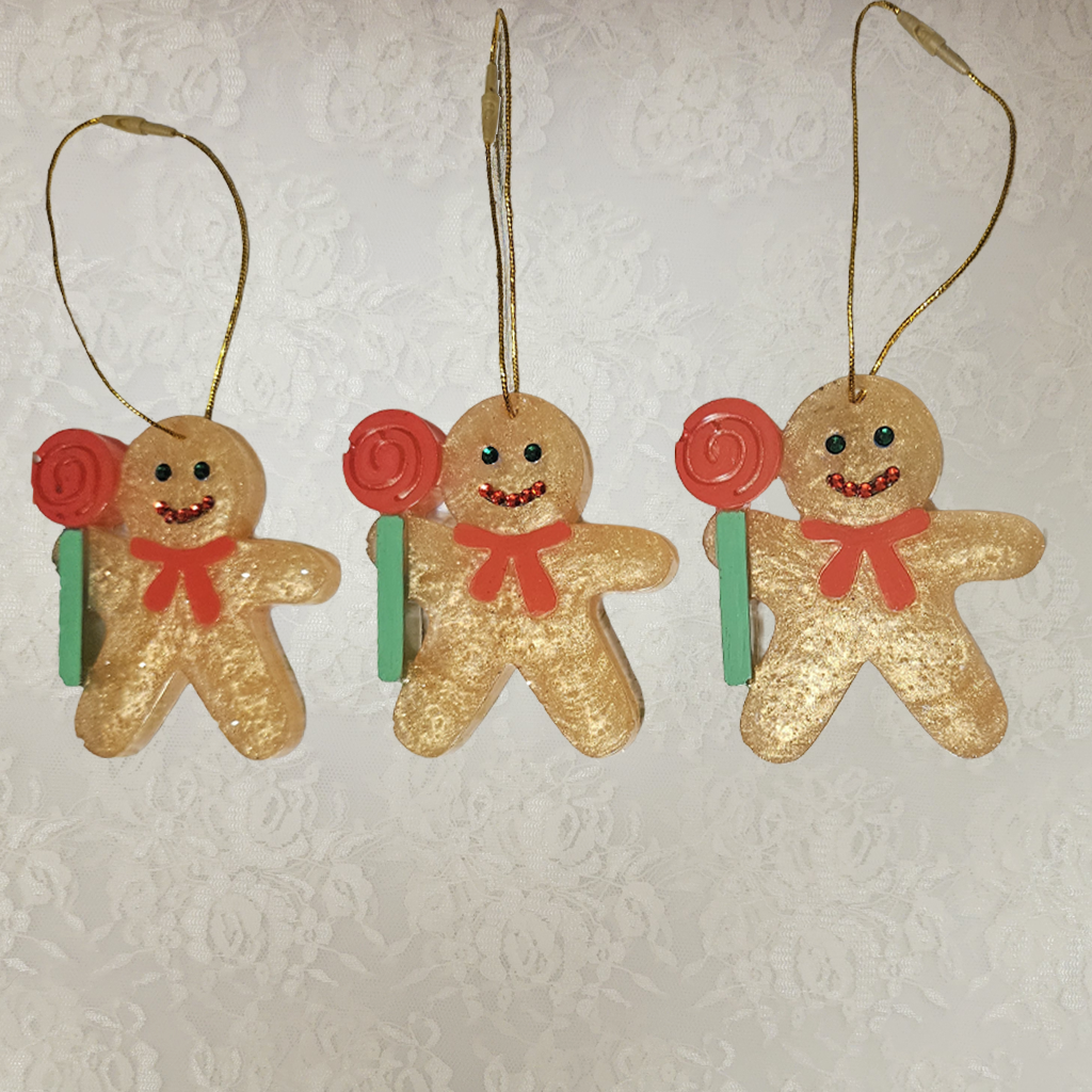 Gingerbread Men, 18 Pack, Embellished Ornaments