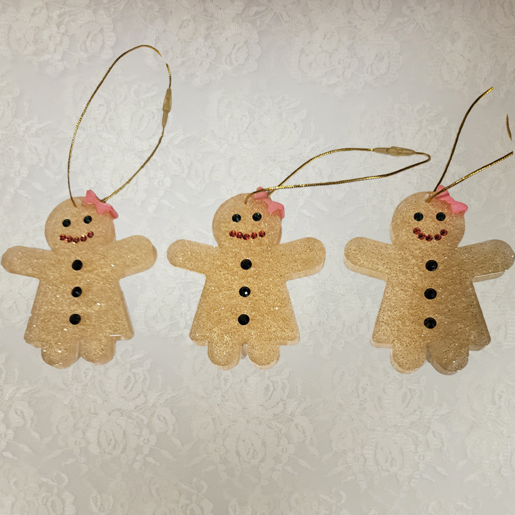 Gingerbread Men, 18 Pack, Embellished Ornaments