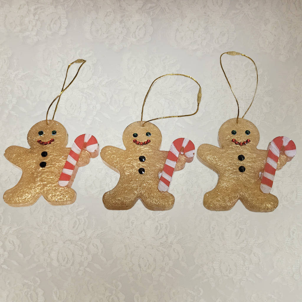 Gingerbread Men, 18 Pack, Embellished Ornaments