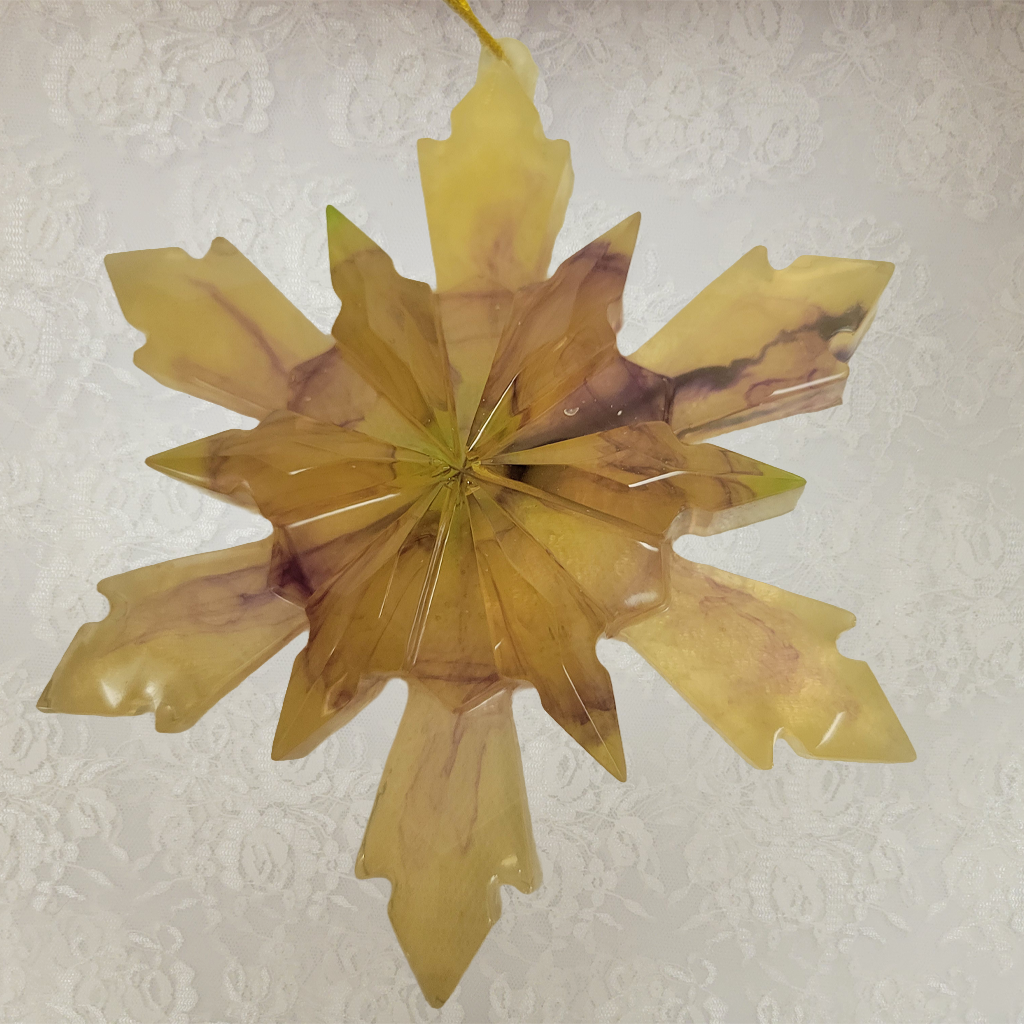 Golden Brown Star Ornaments, 3 Pack