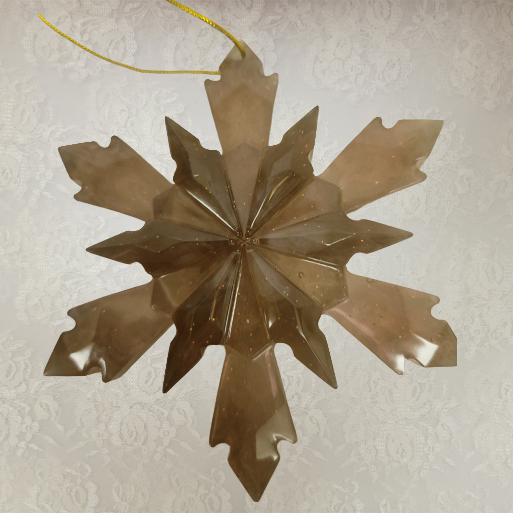 Golden Brown Star Ornaments, 3 Pack