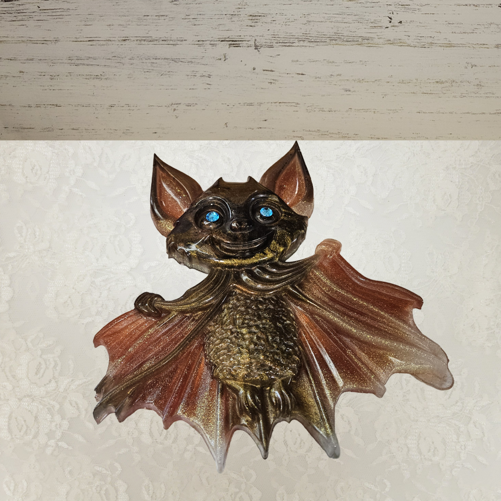 Happy Bat With Wings Spread