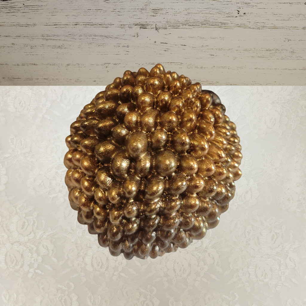 Hedgehog Figurine – Brown and Gold
