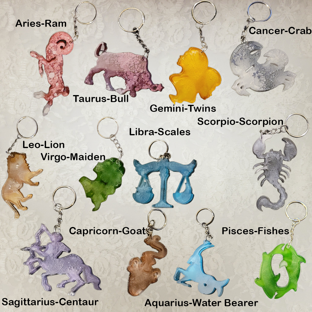 Horoscope Keychain - Various Colors