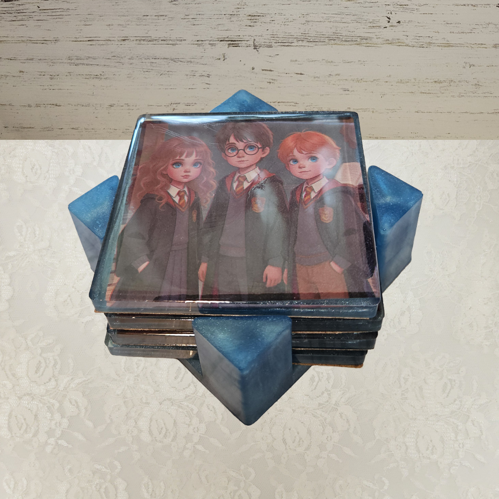 Harry Potter Coasters and Holder