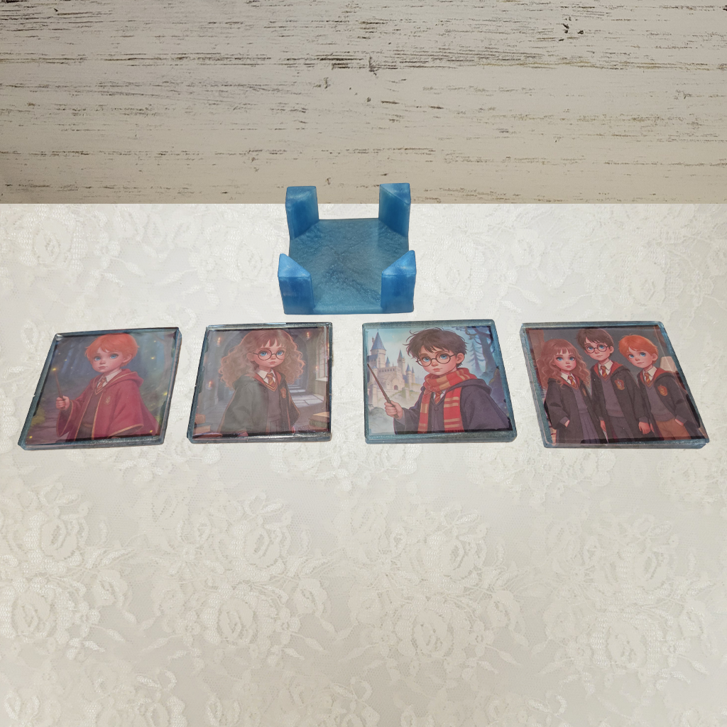 Harry Potter Coasters and Holder