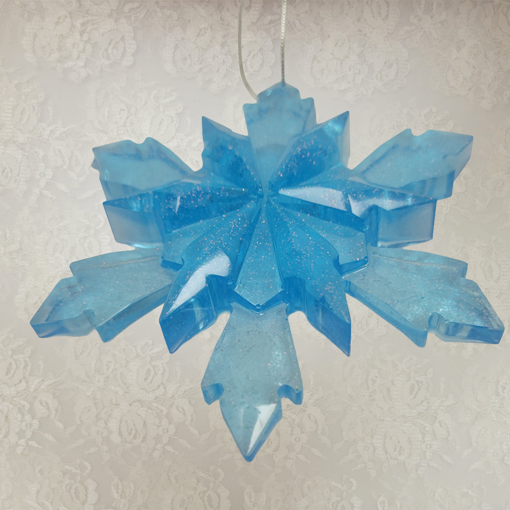 Light Blue Glitter Star Ornaments