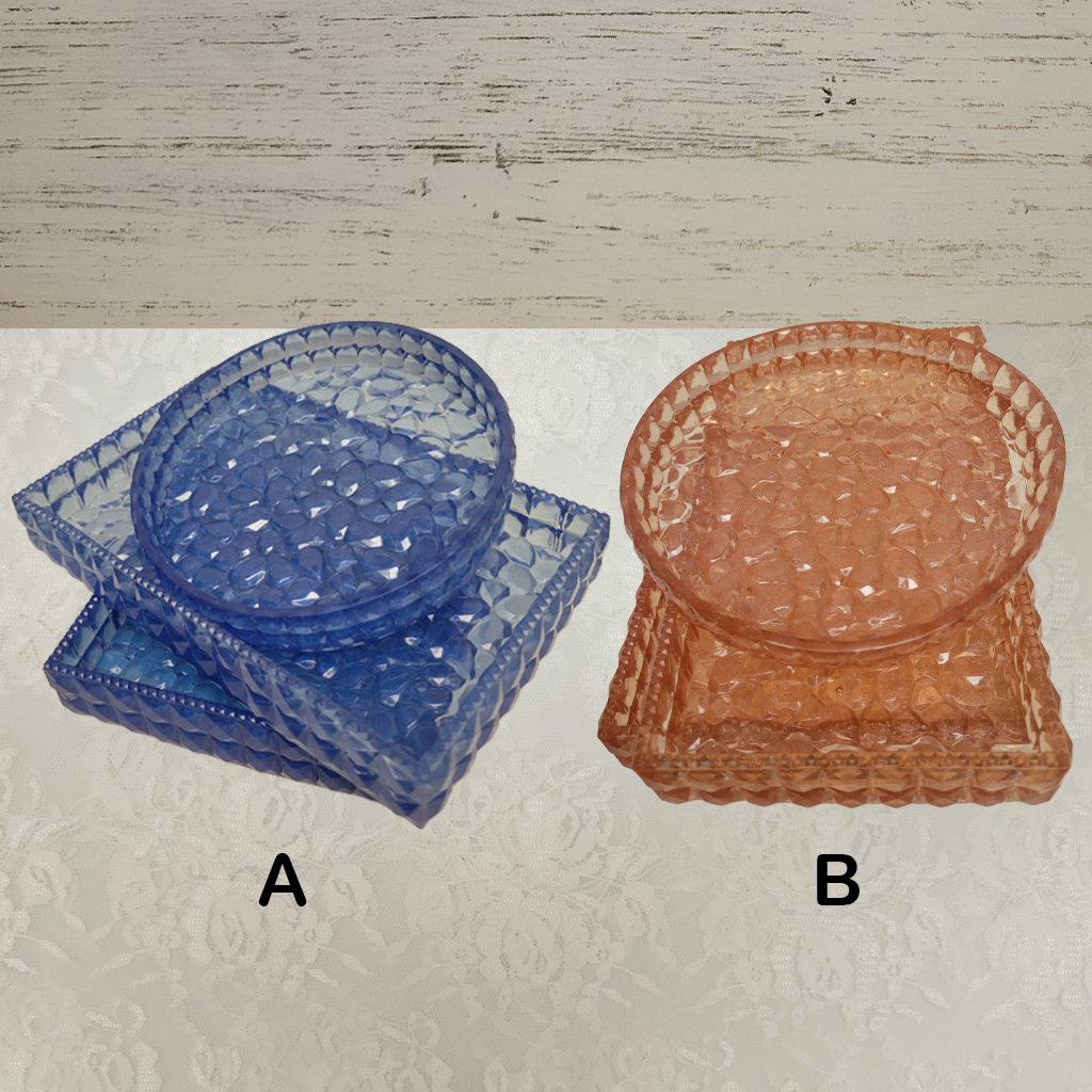 Diamond Patterned Trays, 3 Pack