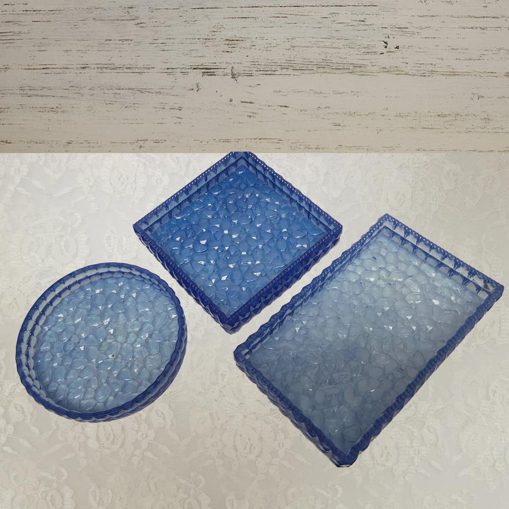 Diamond Patterned Trays, 3 Pack
