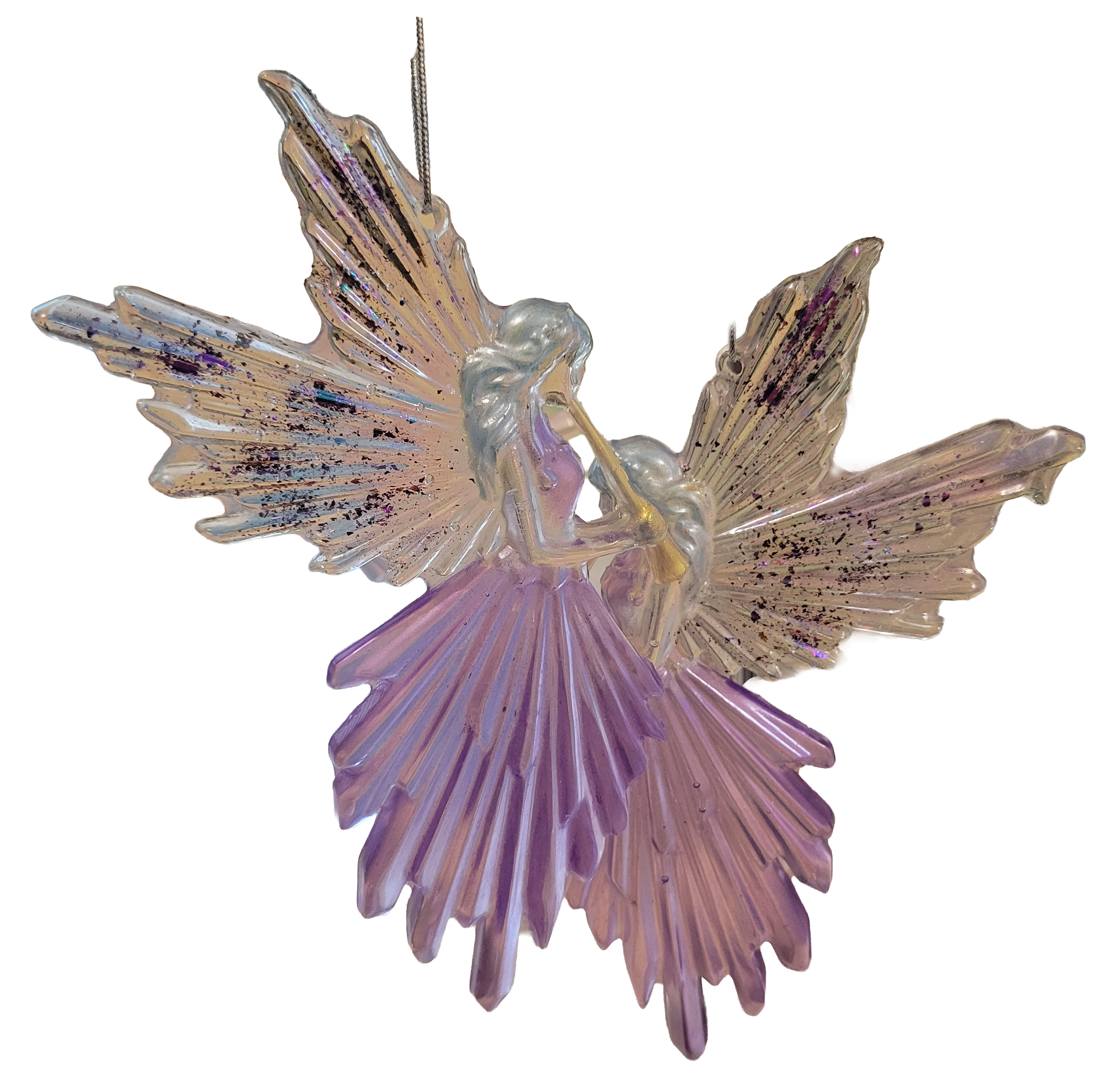 Angels Blowing Horns, 2 Pack Ornaments