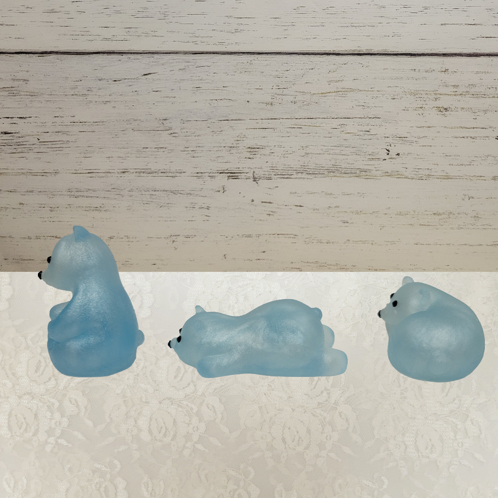 Polar Bear Figurines, 3 Pack