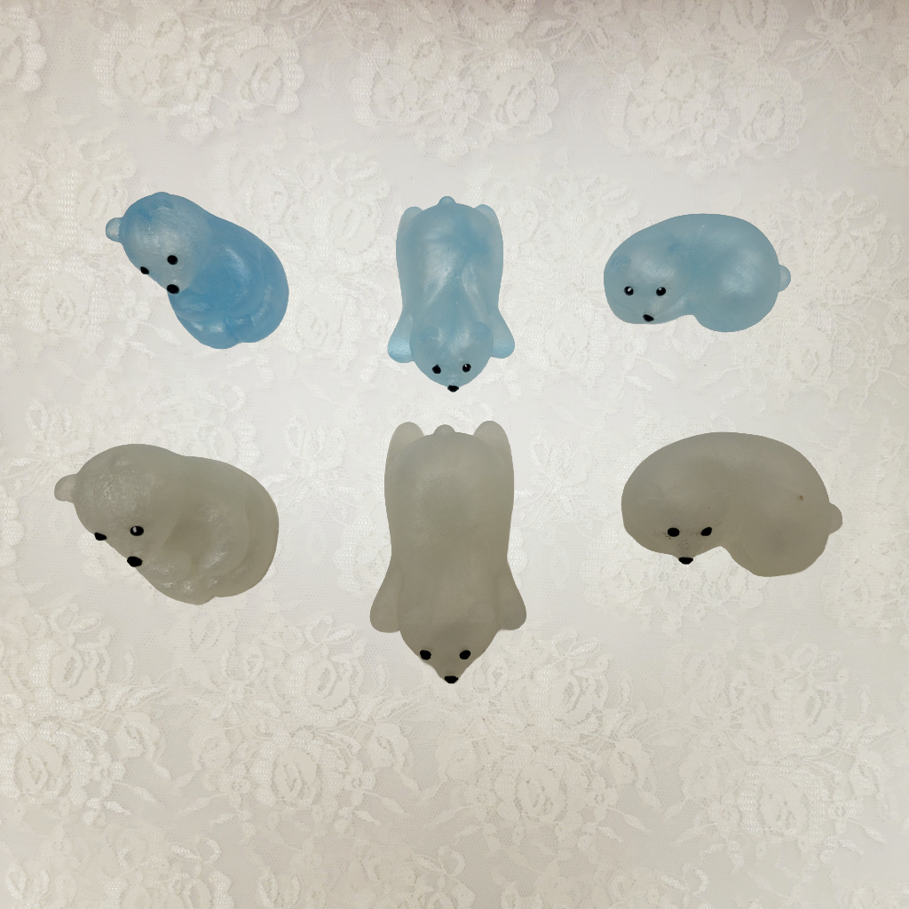 Polar Bear Figurines, 3 Pack