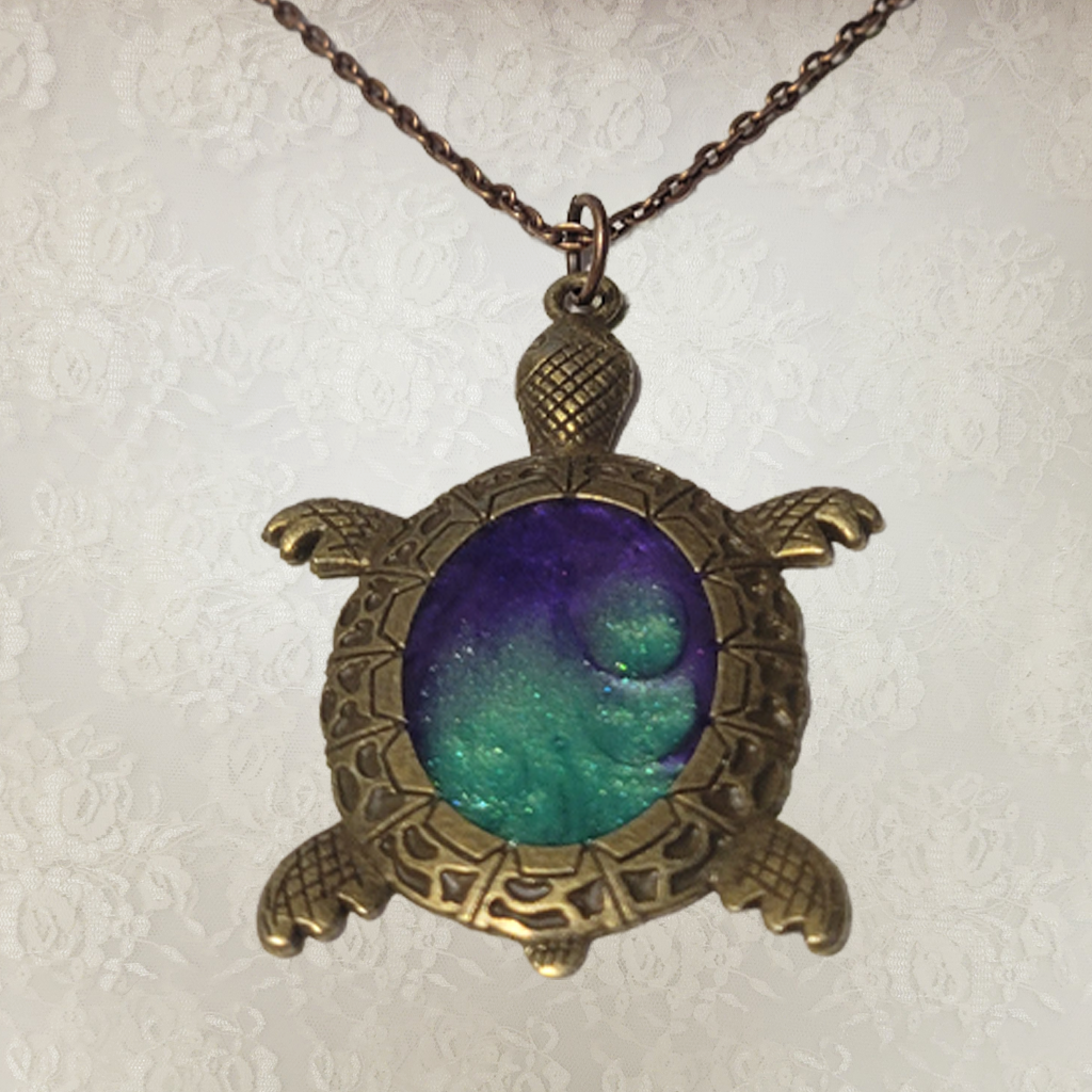 Turtle Silver and Copper Colored Necklaces