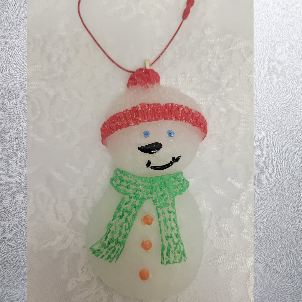 Christmas Ornaments, Snowman, Santa, Reindeer, 8 Pack