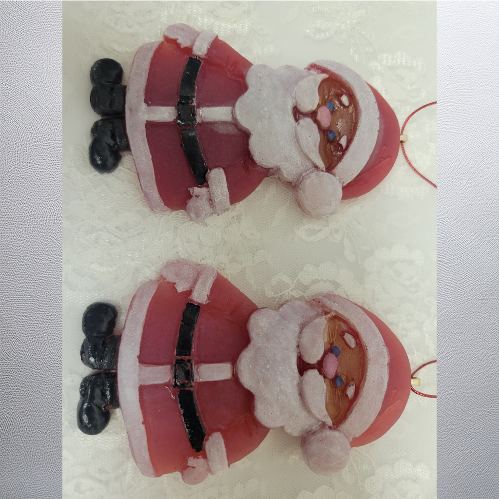 Christmas Ornaments, Snowman, Santa, Reindeer, 8 Pack