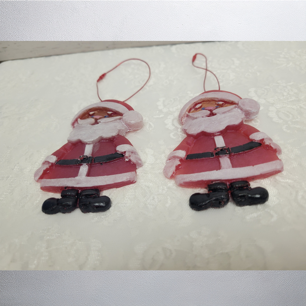 Christmas Ornaments, Snowman, Santa, Reindeer, 8 Pack
