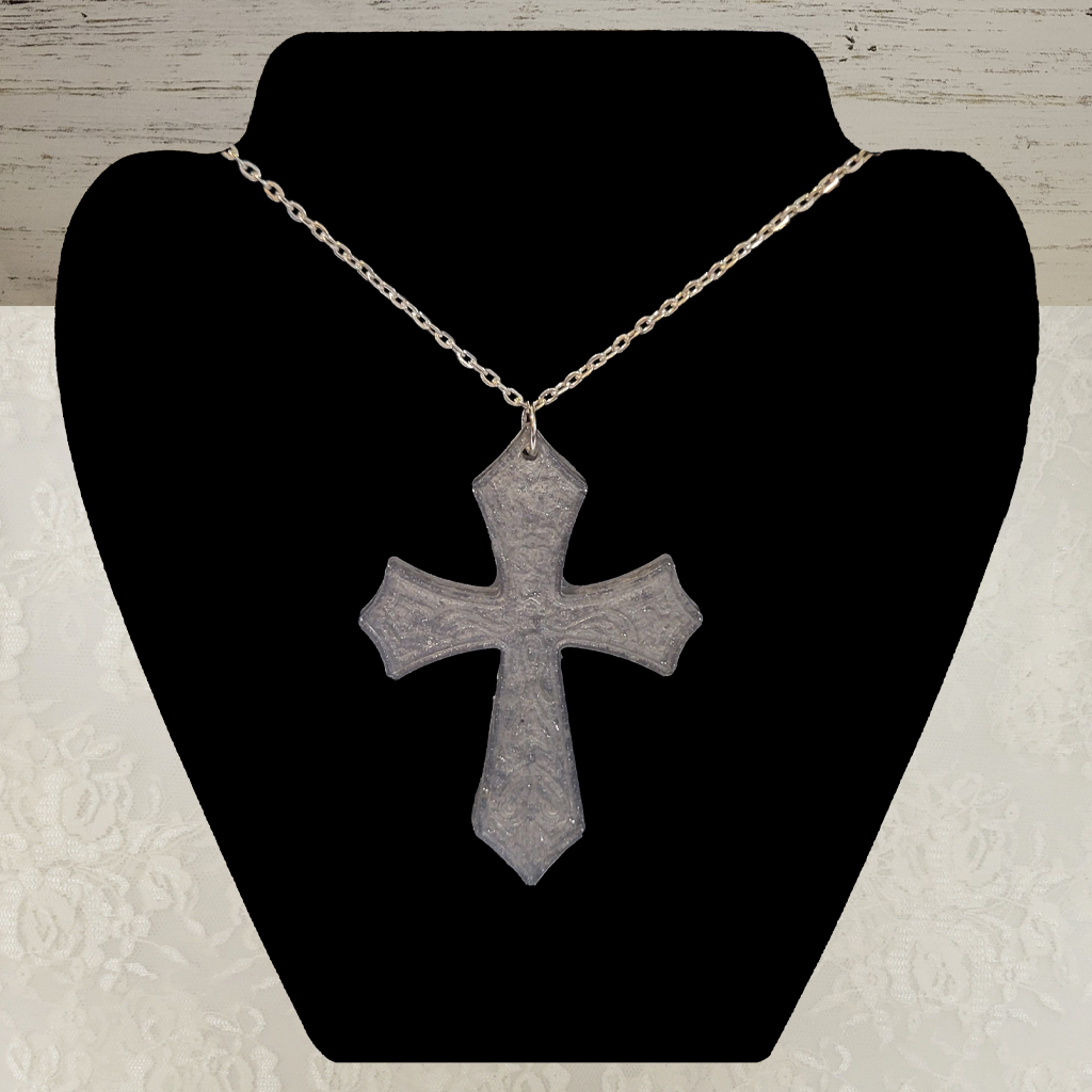 Silver Cross Necklace - Silver Chain