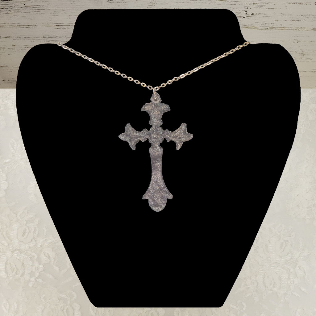 Silver Cross Necklace - Silver Chain