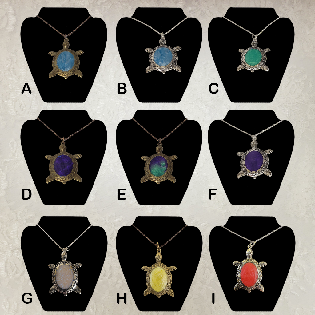 Turtle Silver and Copper Colored Necklaces