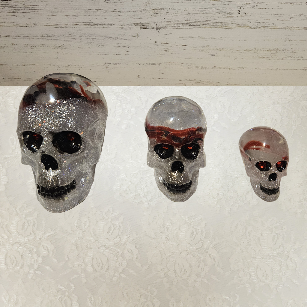 Skulls, 2-3 pk Resin