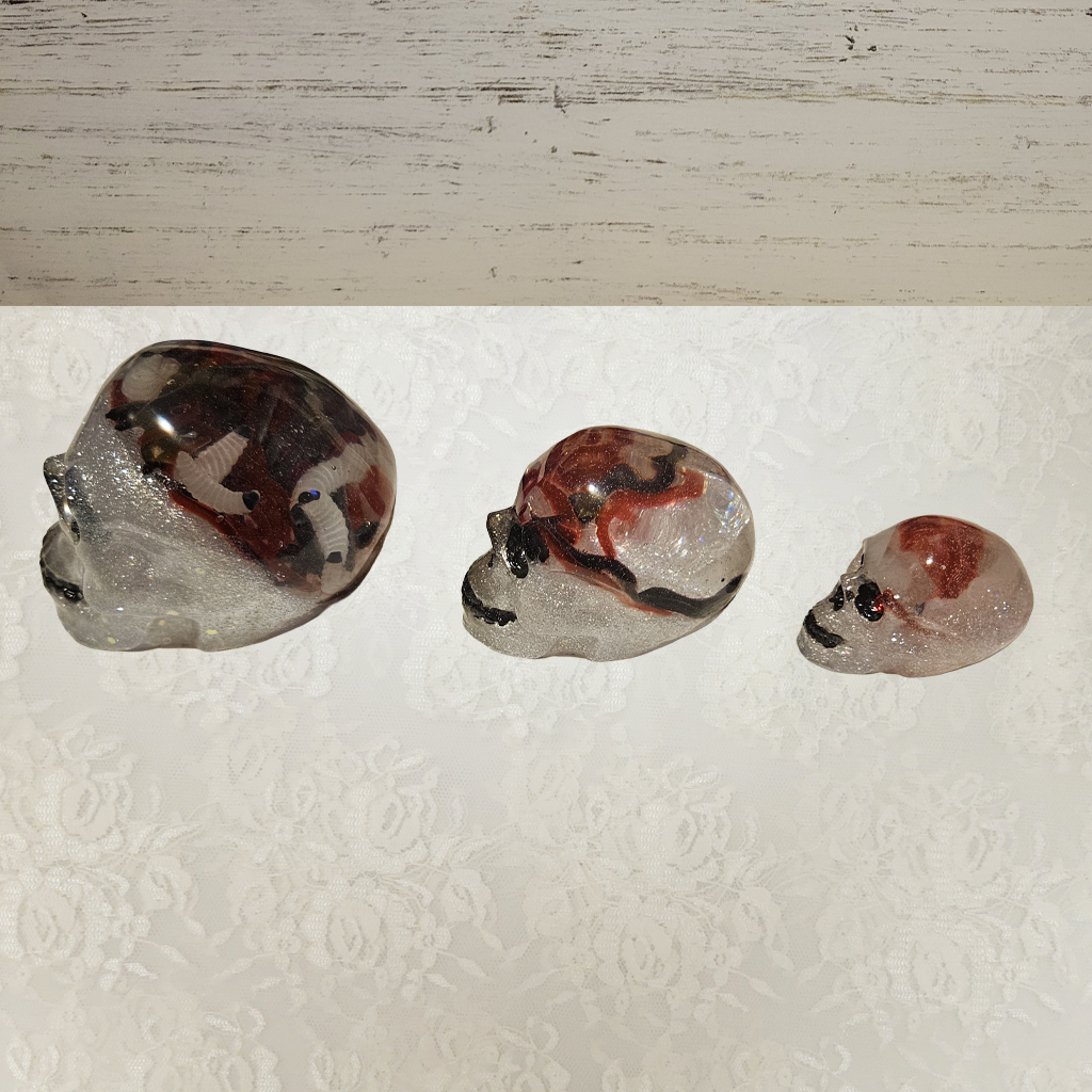Skulls, 2-3 pk Resin