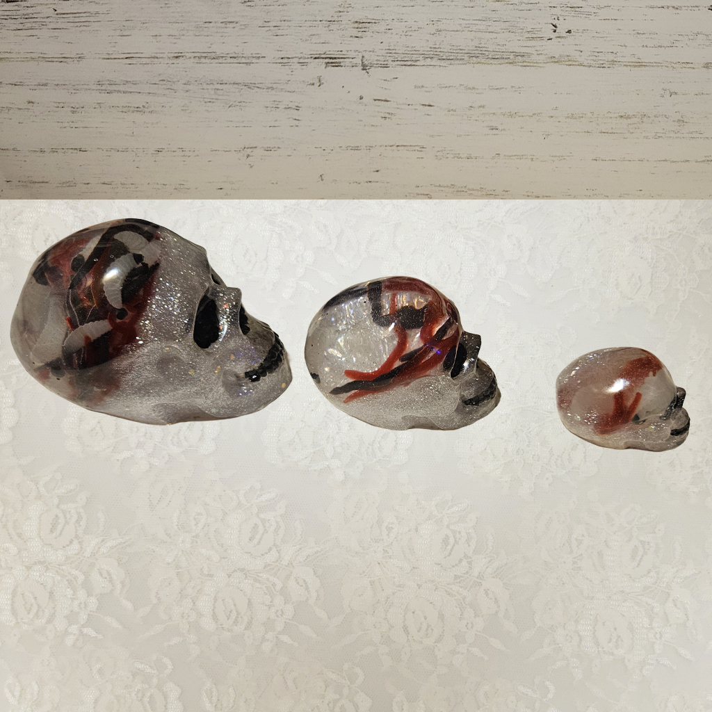 Skulls, 2-3 pk Resin