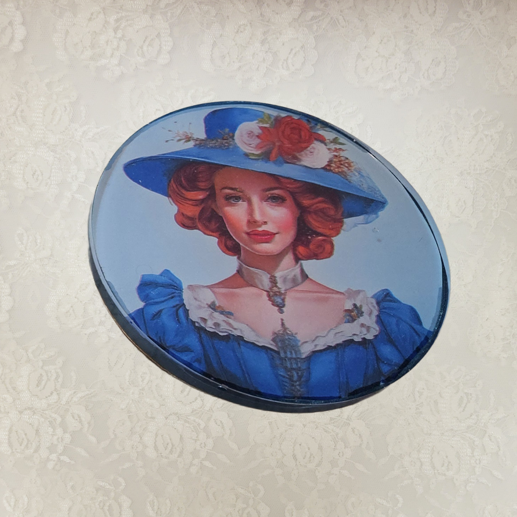 Victorian Ladies Coasters and Holder
