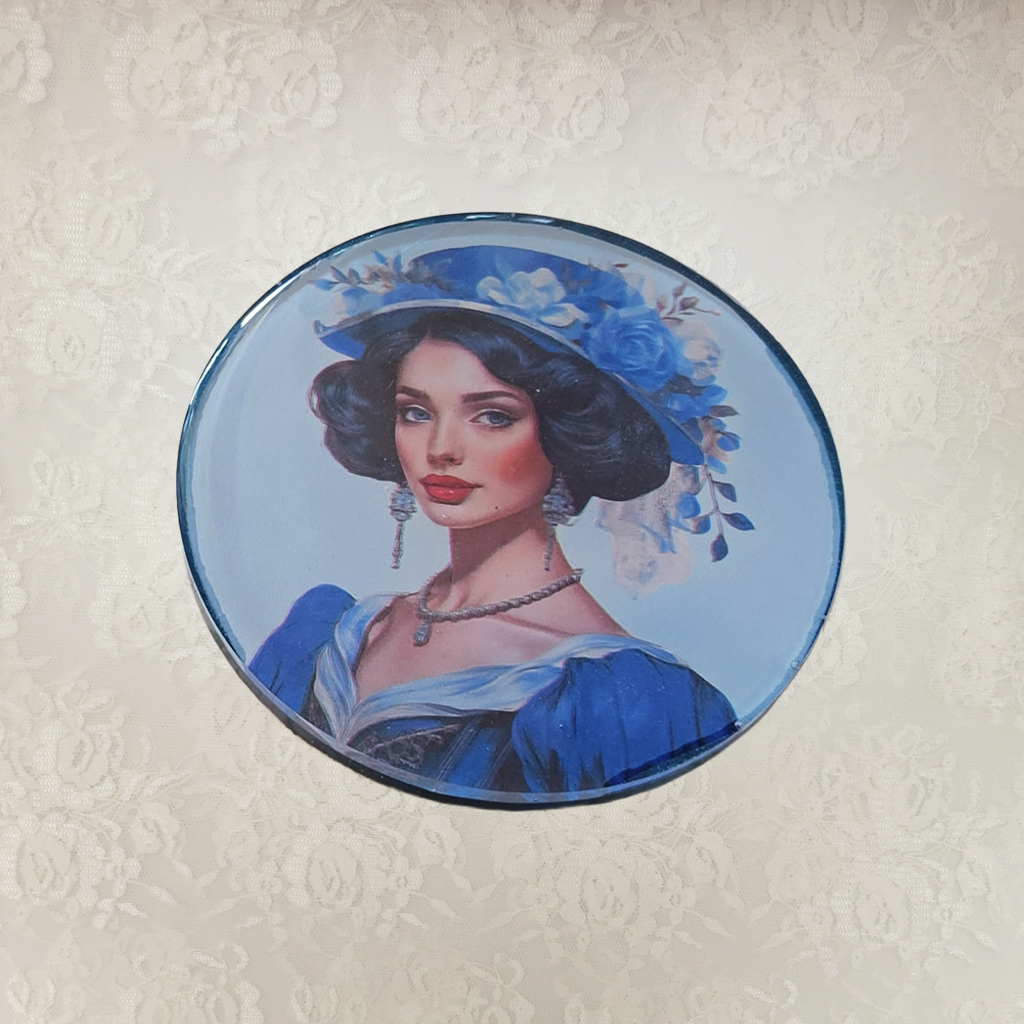 Victorian Ladies Coasters and Holder
