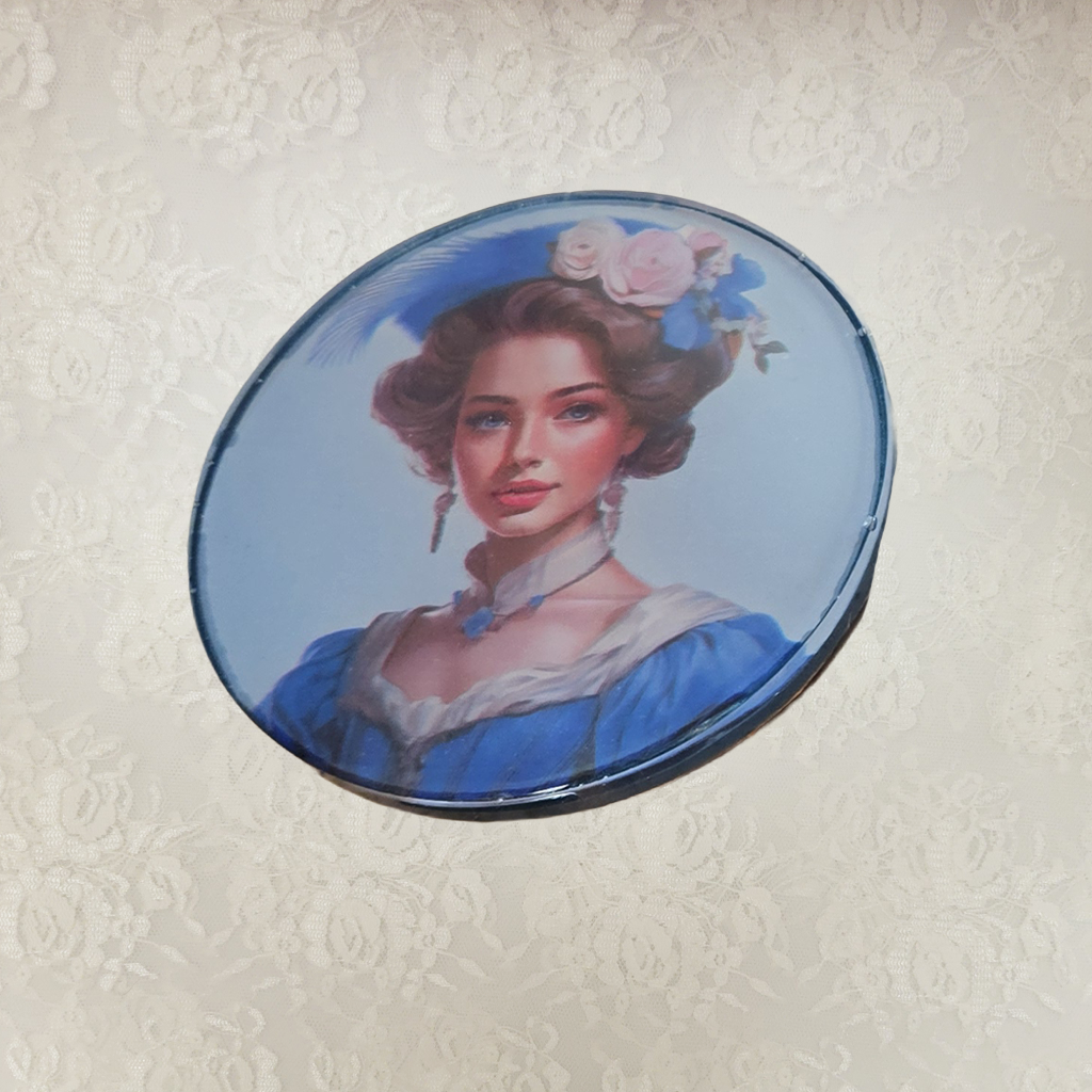 Victorian Ladies Coasters and Holder