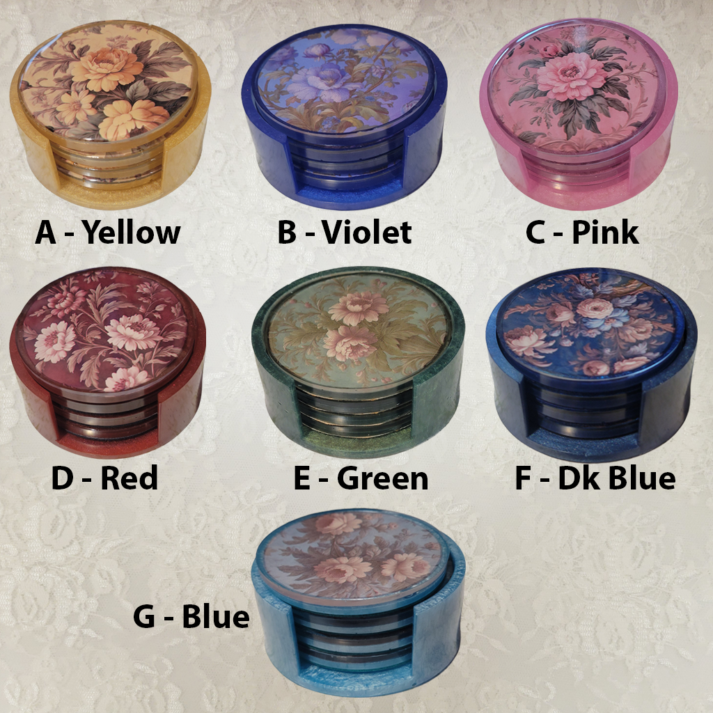 Victorian Wallpaper Coasters and Holder