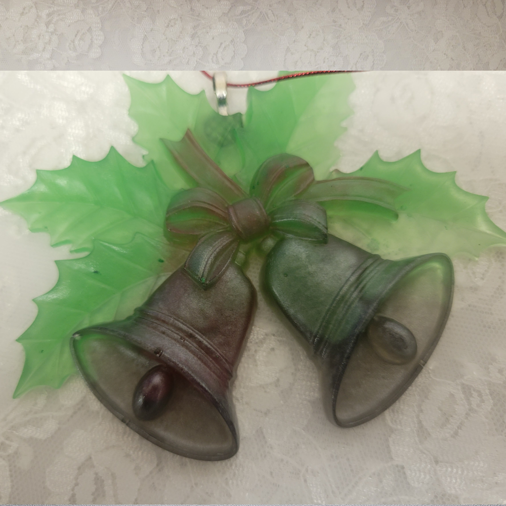 Christmas Bell Ornaments, 4 Pack, 2 Styles